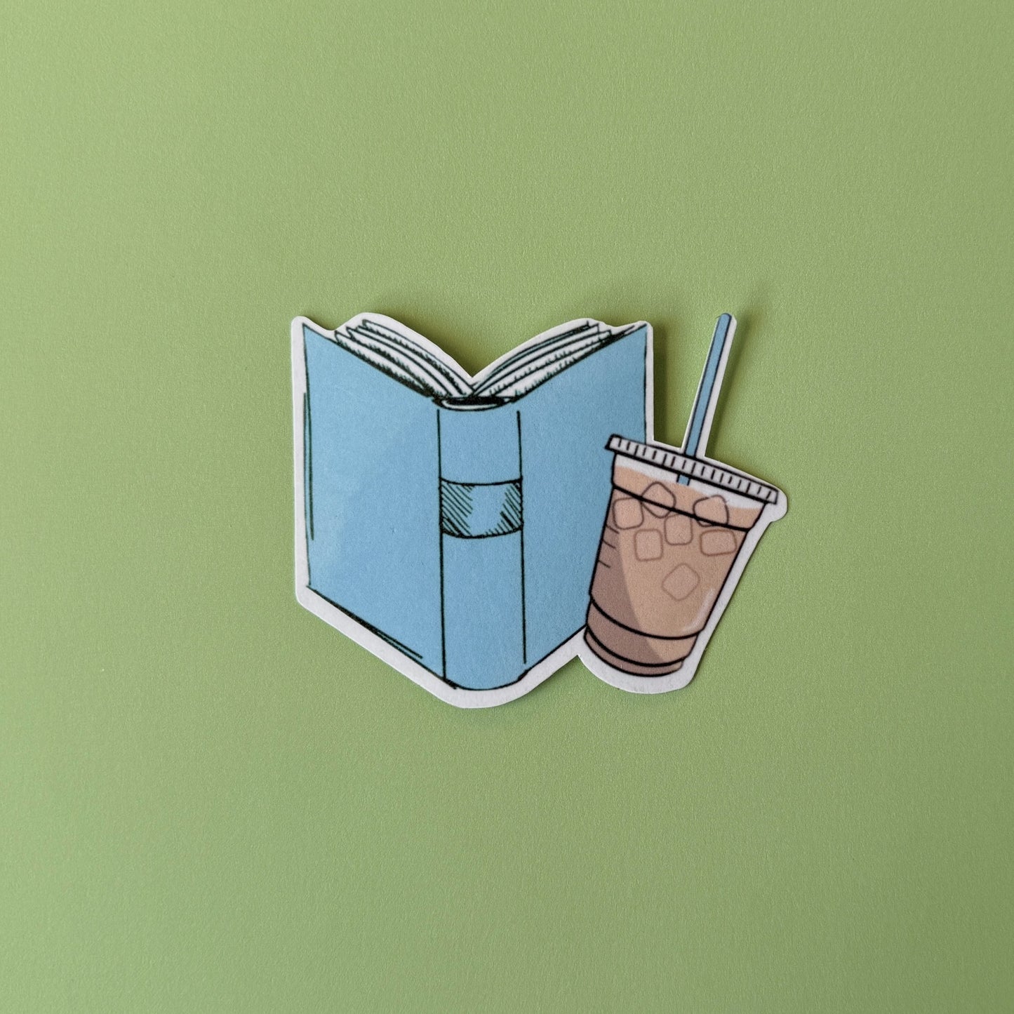 Books & Iced Coffee Sticker