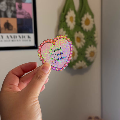 Reading is My Valentine Sticker