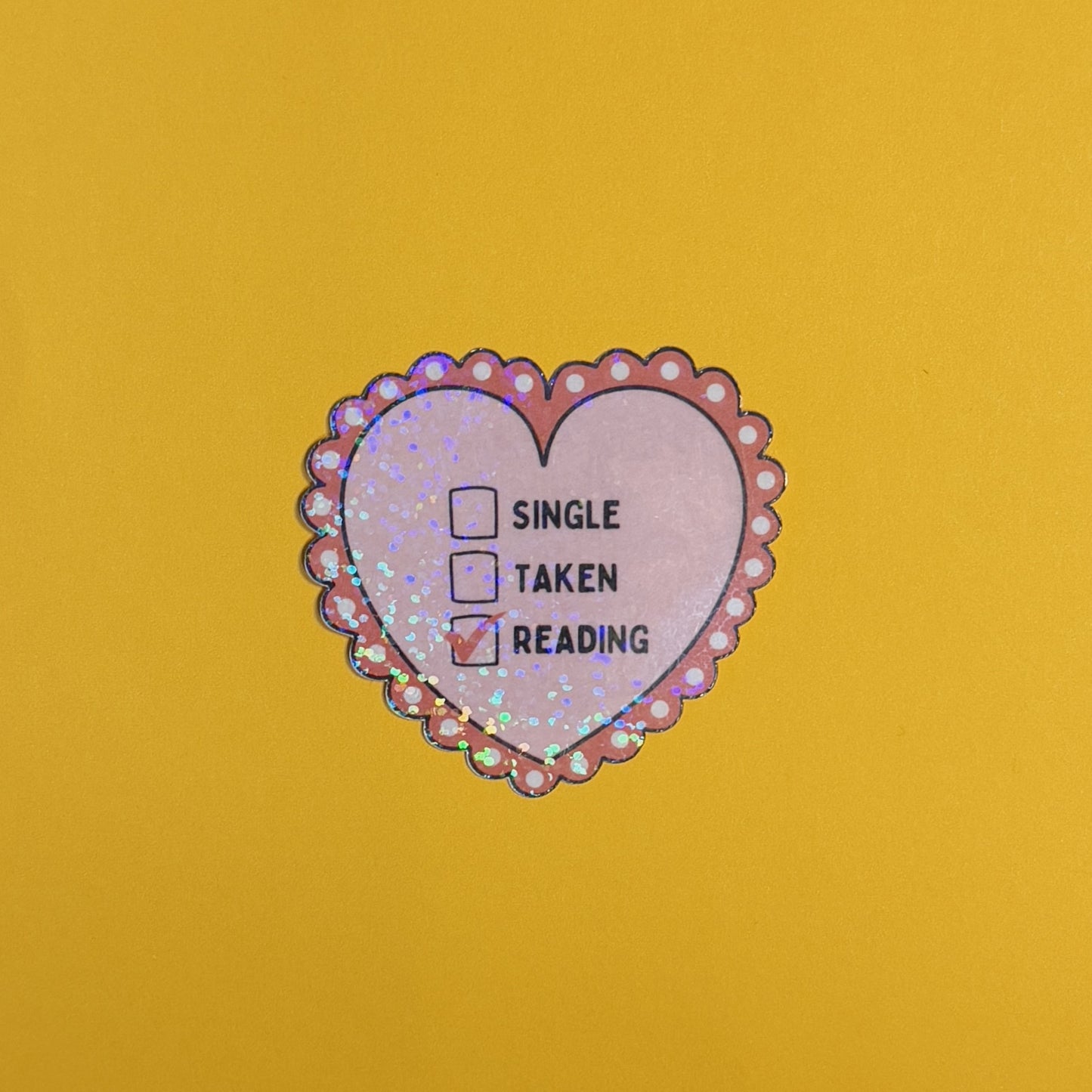 Reading is My Valentine Sticker