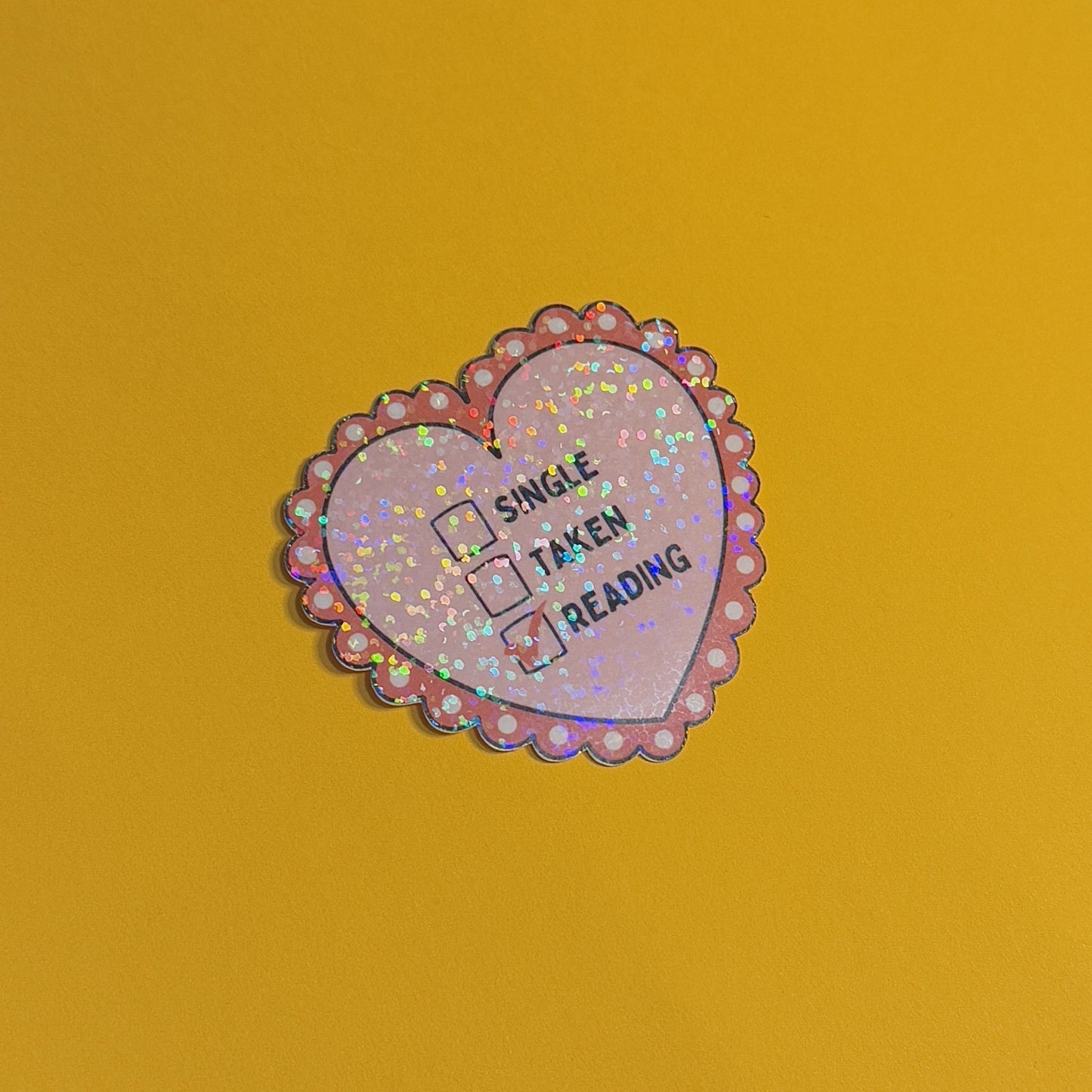 Reading is My Valentine Sticker